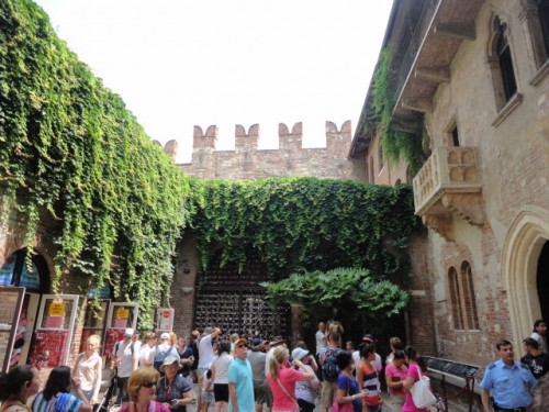 Famous balcony from Romeo and Juliette in Verona
