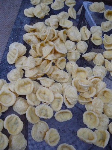 orecchiette pasta in old bari