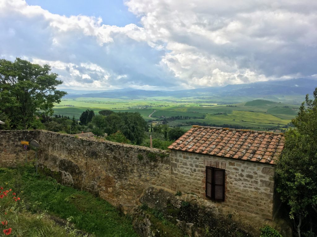views of the val d'orcia in pienza